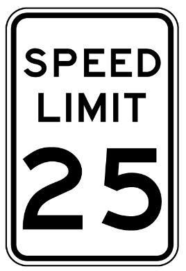 Speed limit to change on Stumpfield Road and Muddy Pond Road from 30 mph to 25 mph