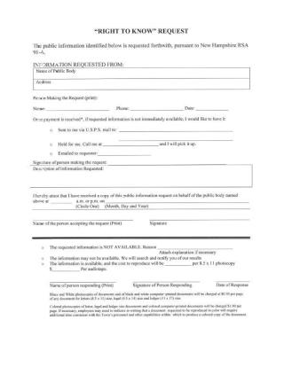 Kensington Police 91A Request Form 
